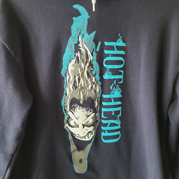 Disney Villains Hoodie Adult Medium Blue Hercules Hades Hot Head‎ Pullover - Picture 4 of 8